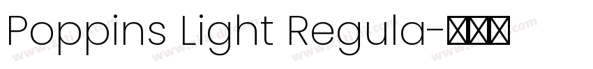 Poppins Light Regula字体转换